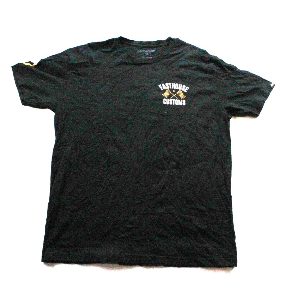 Fasthouse Men Black Shirt Graphic Print Short Sleeve Casual Size XL